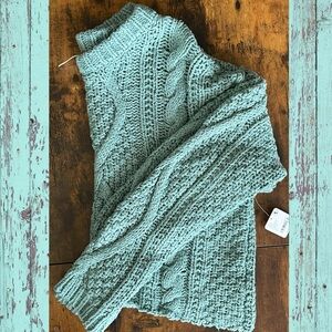 Free People NWT Cutting Edge Cable Knit Sweater LARGE